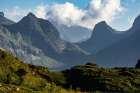 Norway, Ramberg. Mountain landscape. Art Print